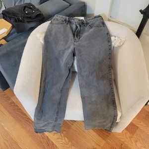 Hollister Ultra High Rise Dad Jeans, Grey Black, size 28" or 6 short